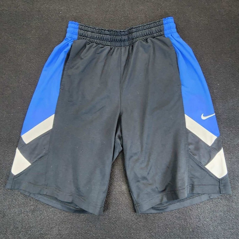 Nike Dri-Fit Basketball Shorts Mens Medium Blue Black Athletic Gym Activewear